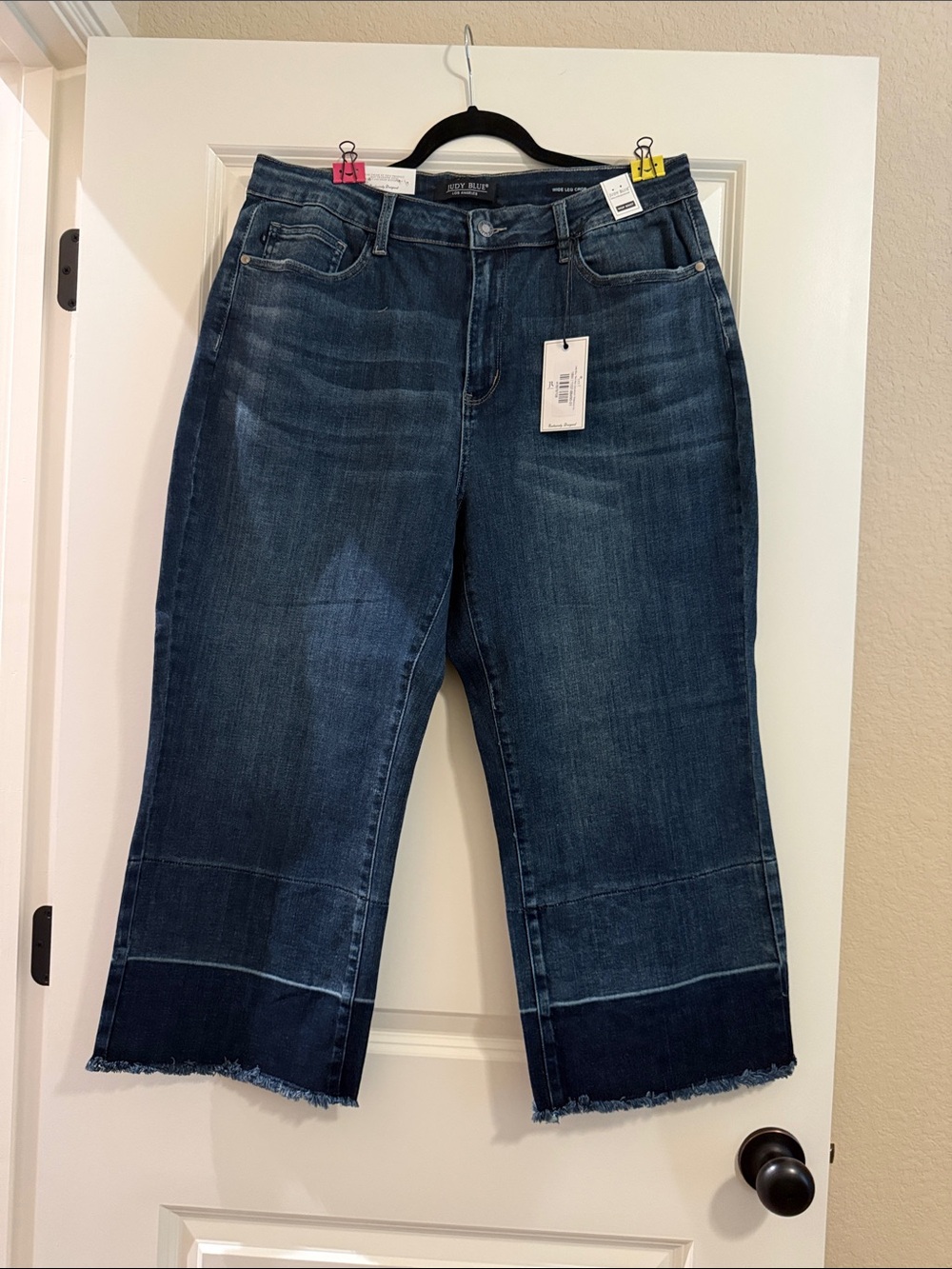 a new day Dark Blue Crop Wide-Leg Jeans